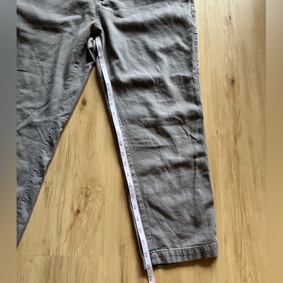 Men's Gray Linen Blend Pants - Picture 3 of 6